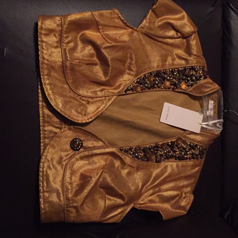 Lucy Paris gold blazer